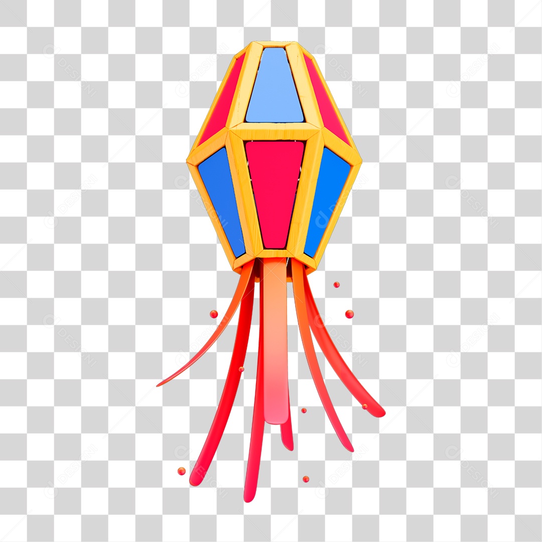 Balão de Festa Junina PNG Transparente