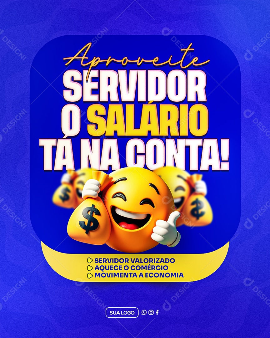 Aproveite o Salario Tá na Conta Social Media PSD Editável