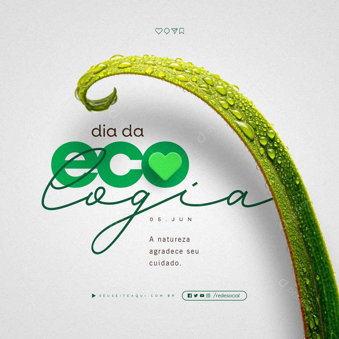 Dia da Ecologia 05 de Junho Social Media PSD Editável