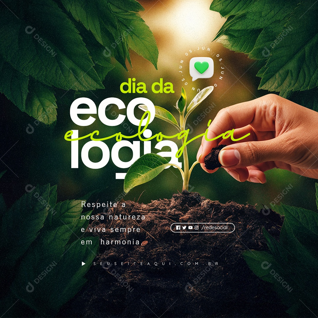 Dia da Ecologia 05 de Junho Social Media PSD Editável