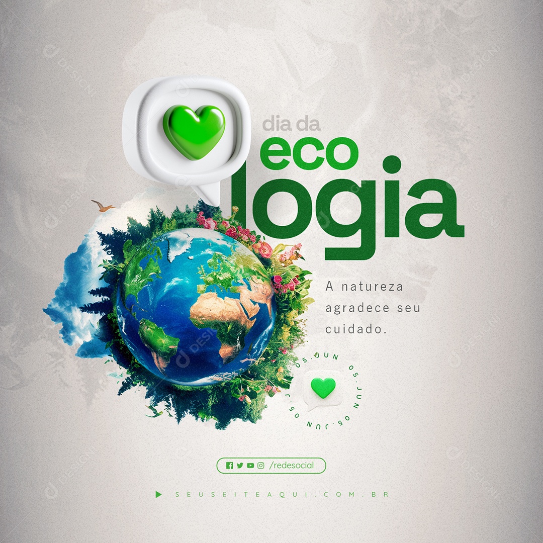 Dia da Ecologia 05 de Junho Social Media PSD Editável