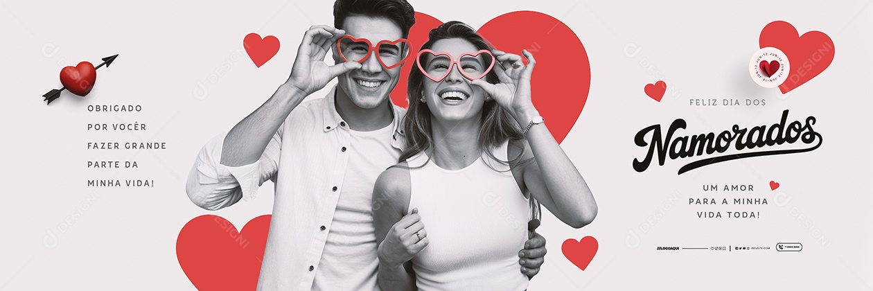 Carrossel Feliz Dia dos Namorados 12 de Junho Social Media PSD Editável