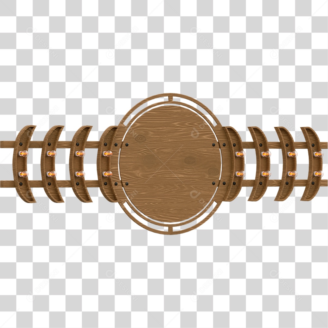 Painel de Madeira PNG Transparente