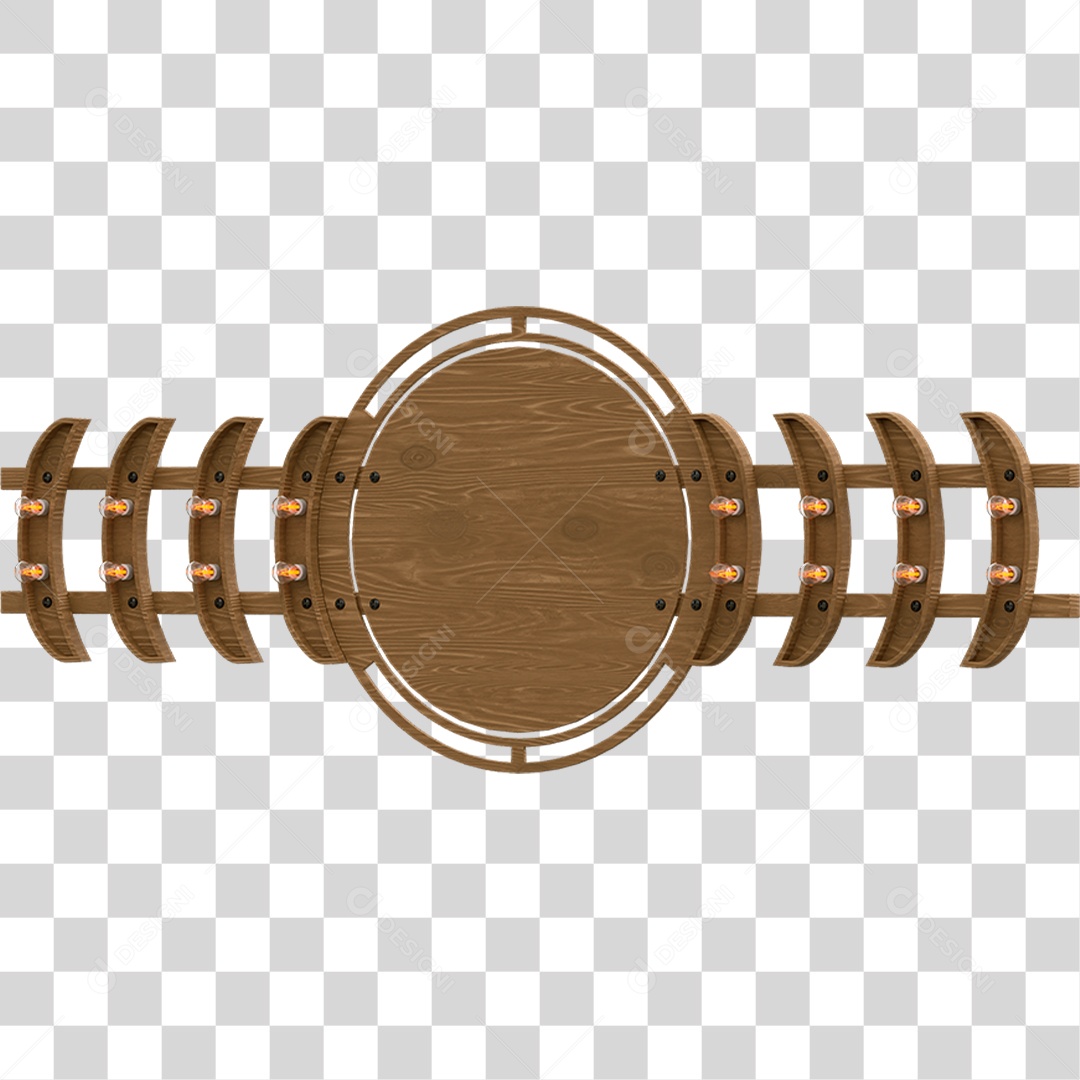 Painel de Madeira PNG Transparente