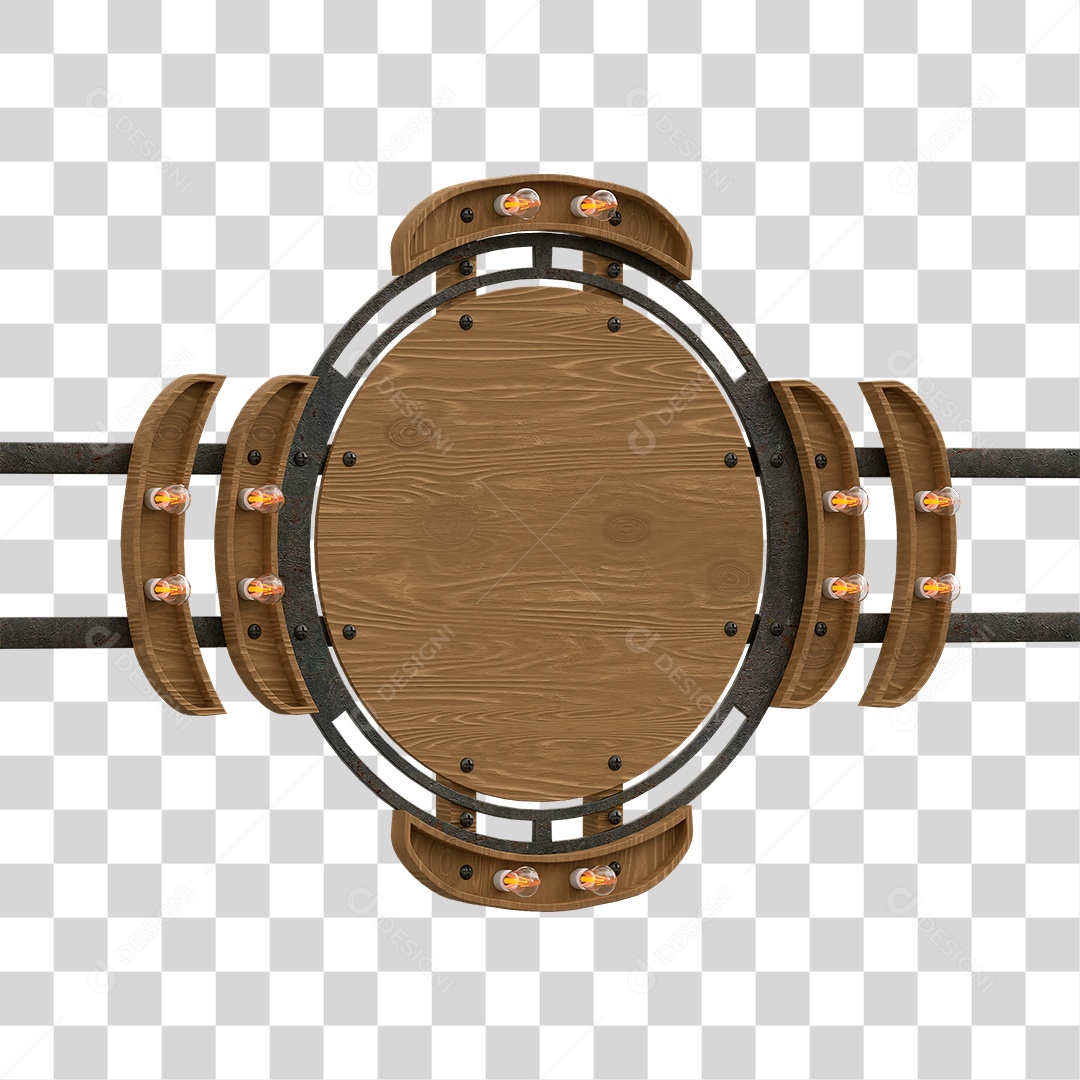 Painel de Madeira PNG Transparente