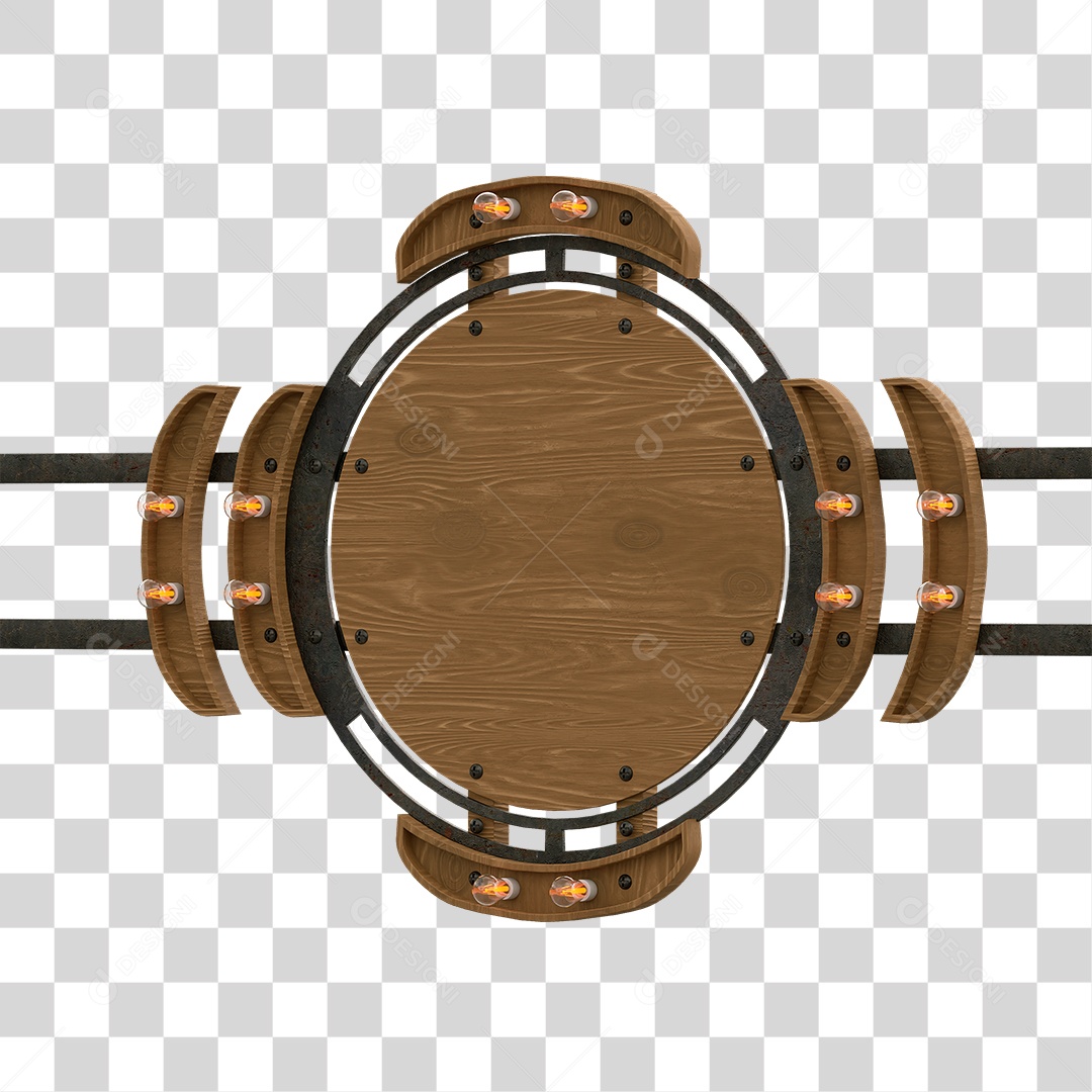 Painel de Madeira PNG Transparente