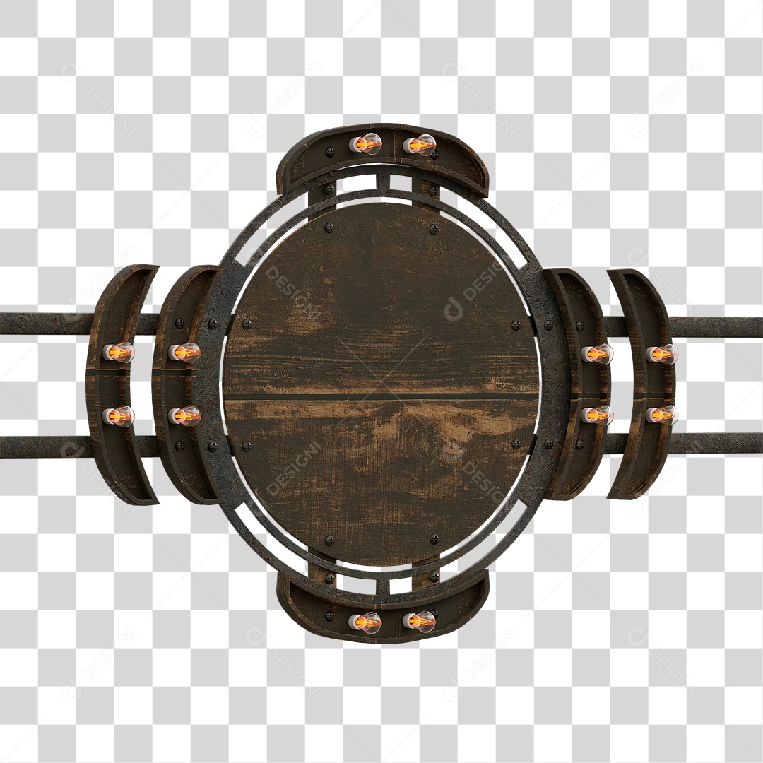 Painel de Madeira PNG Transparente