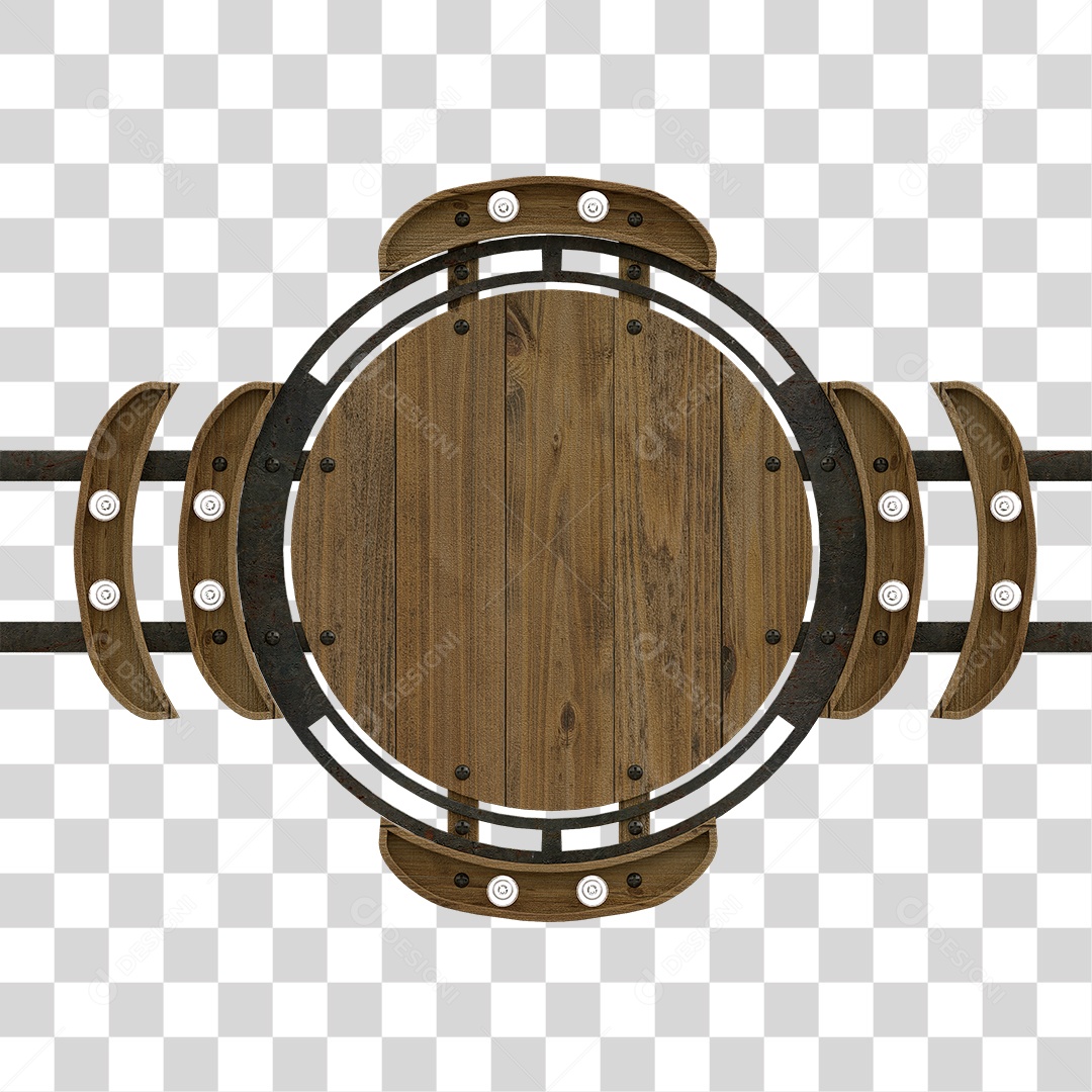 Painel de Madeira PNG Transparente