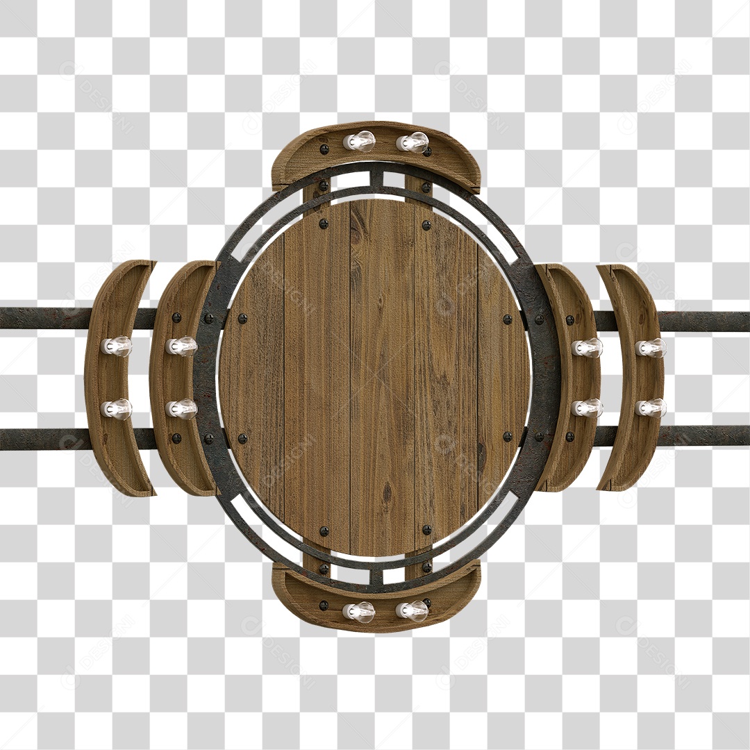 Painel de Madeira PNG Transparente