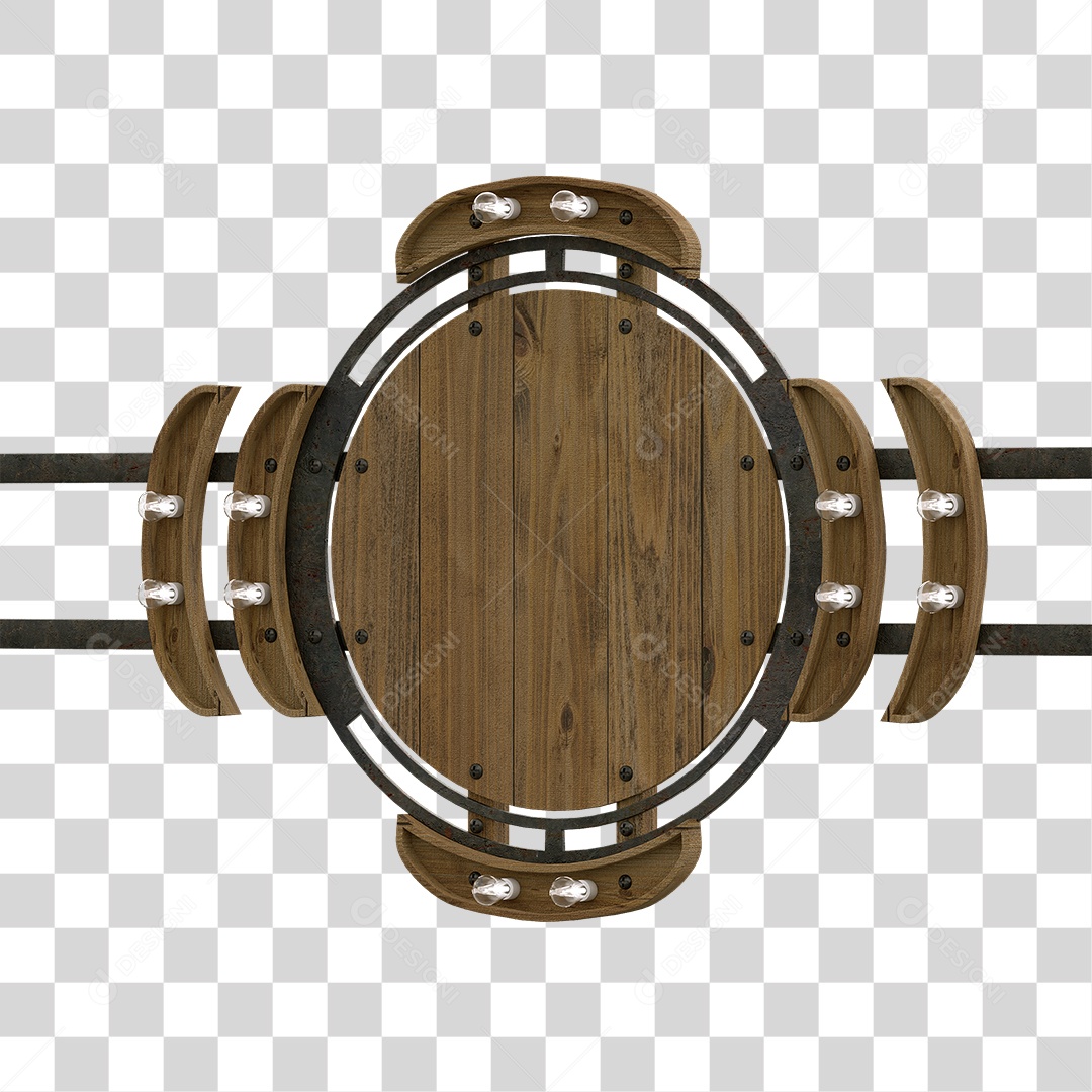 Painel de Madeira PNG Transparente