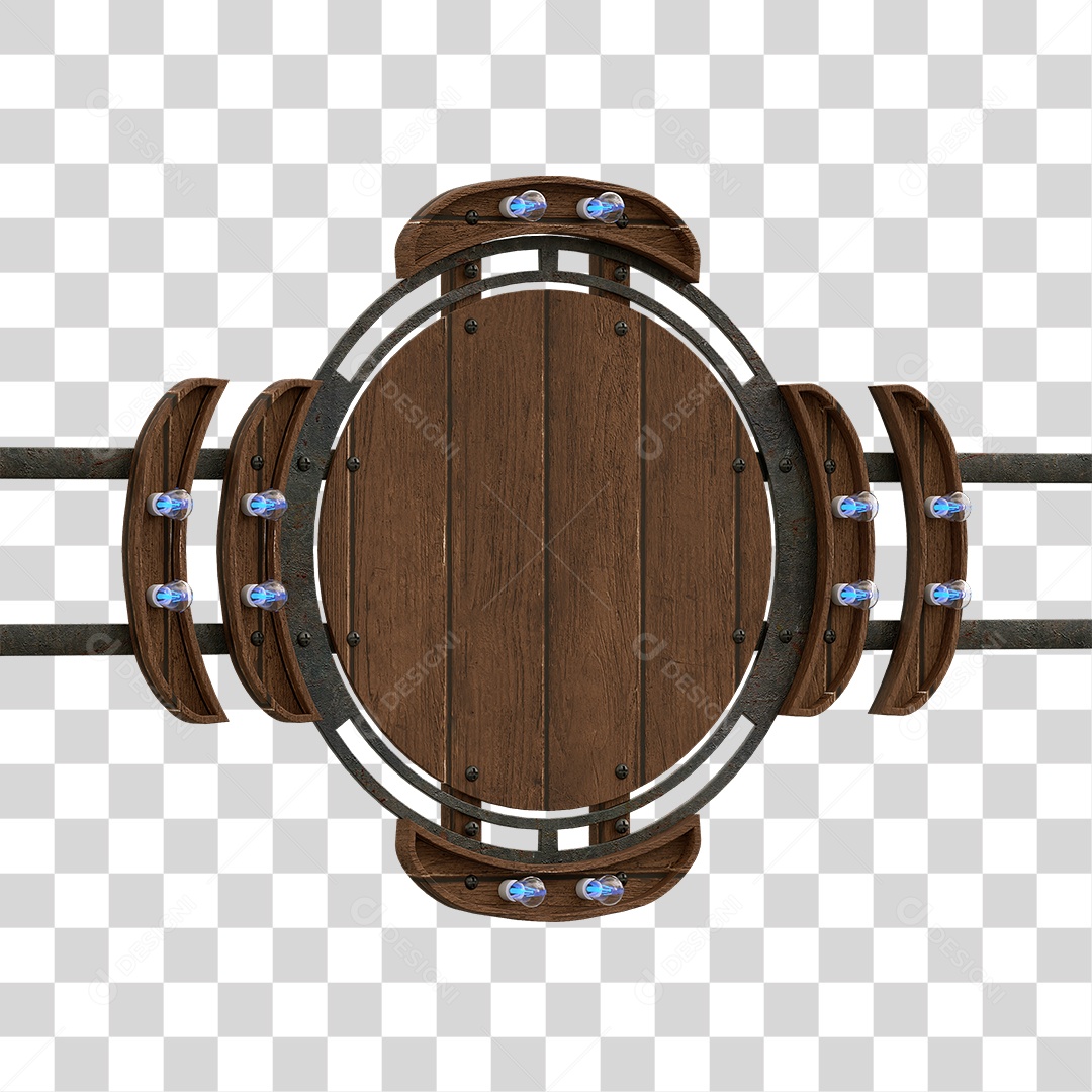 Painel de Madeira PNG Transparente