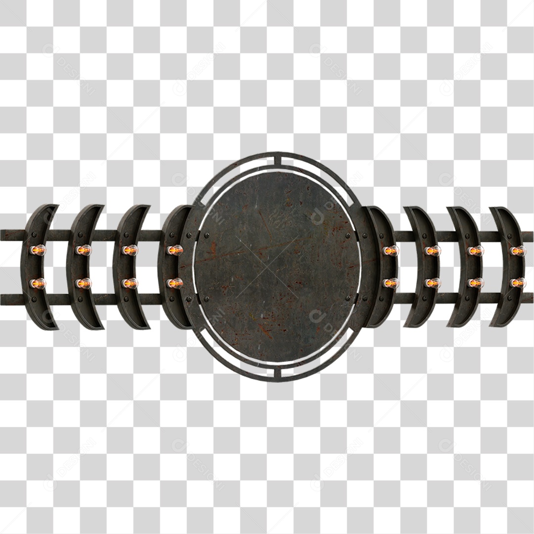 Painel de Metal PNG Transparente