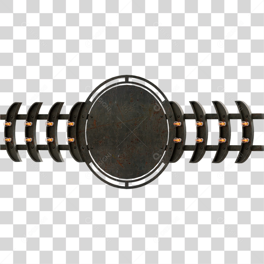 Painel de Metal PNG Transparente