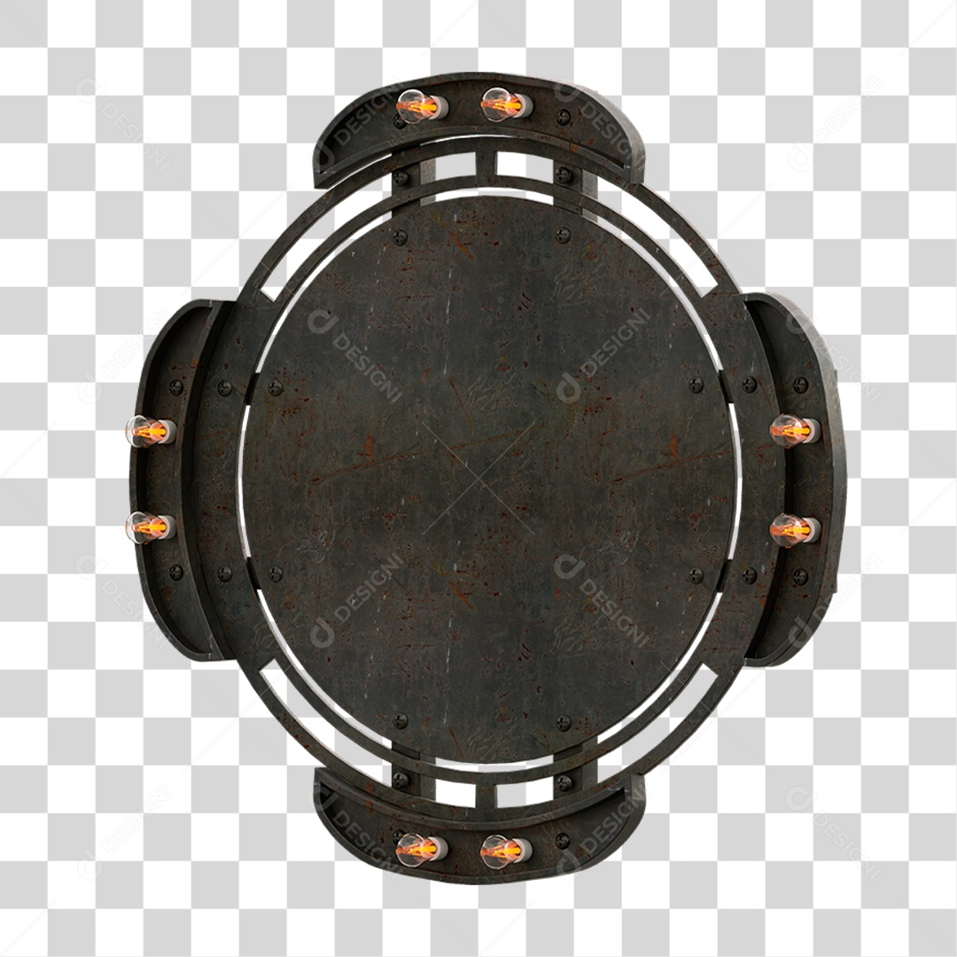 Painel de Metal com Led PNG Transparente