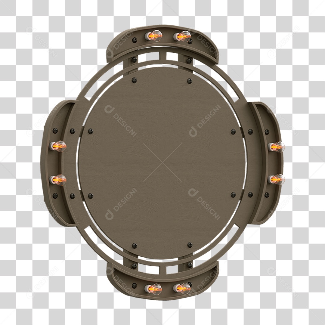 Painel de Metal com Led PNG Transparente