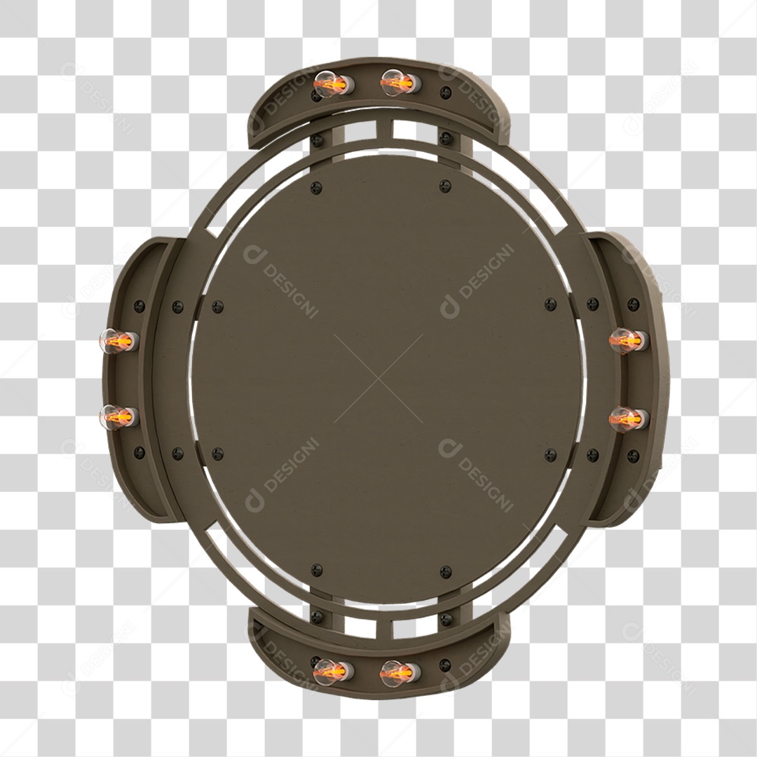 Painel de Metal com Led PNG Transparente