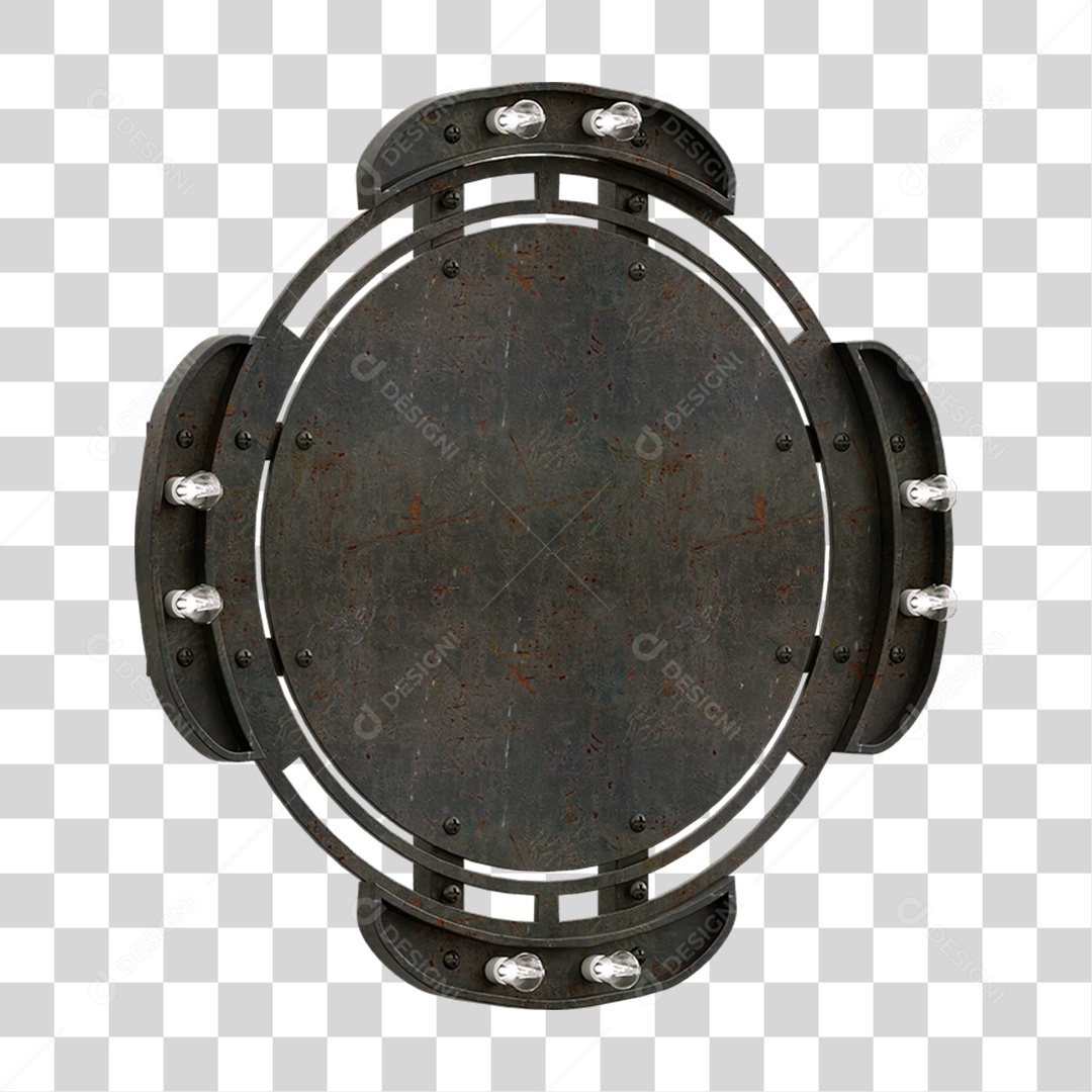 Painel de Metal com Led PNG Transparente