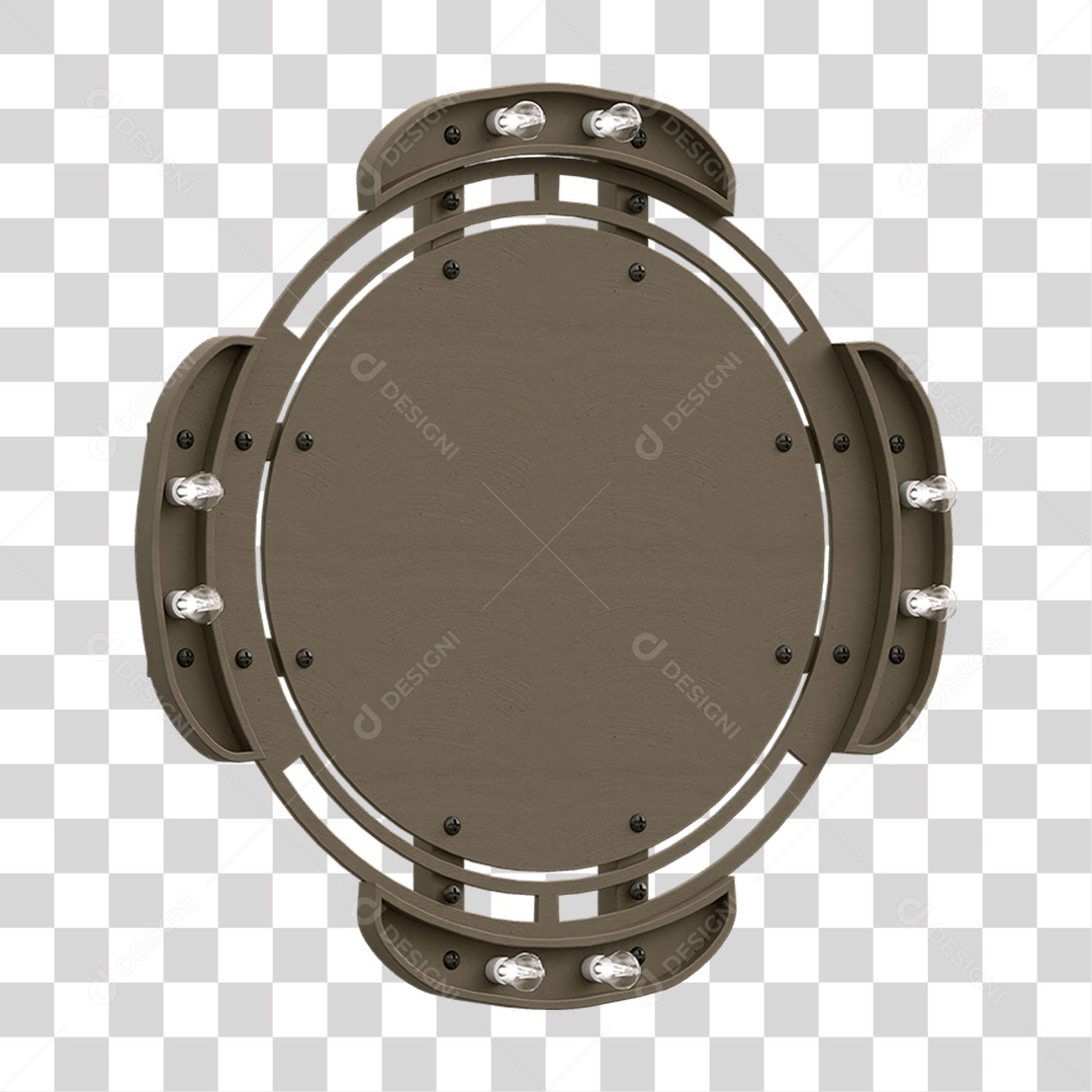 Painel de Metal com Led PNG Transparente