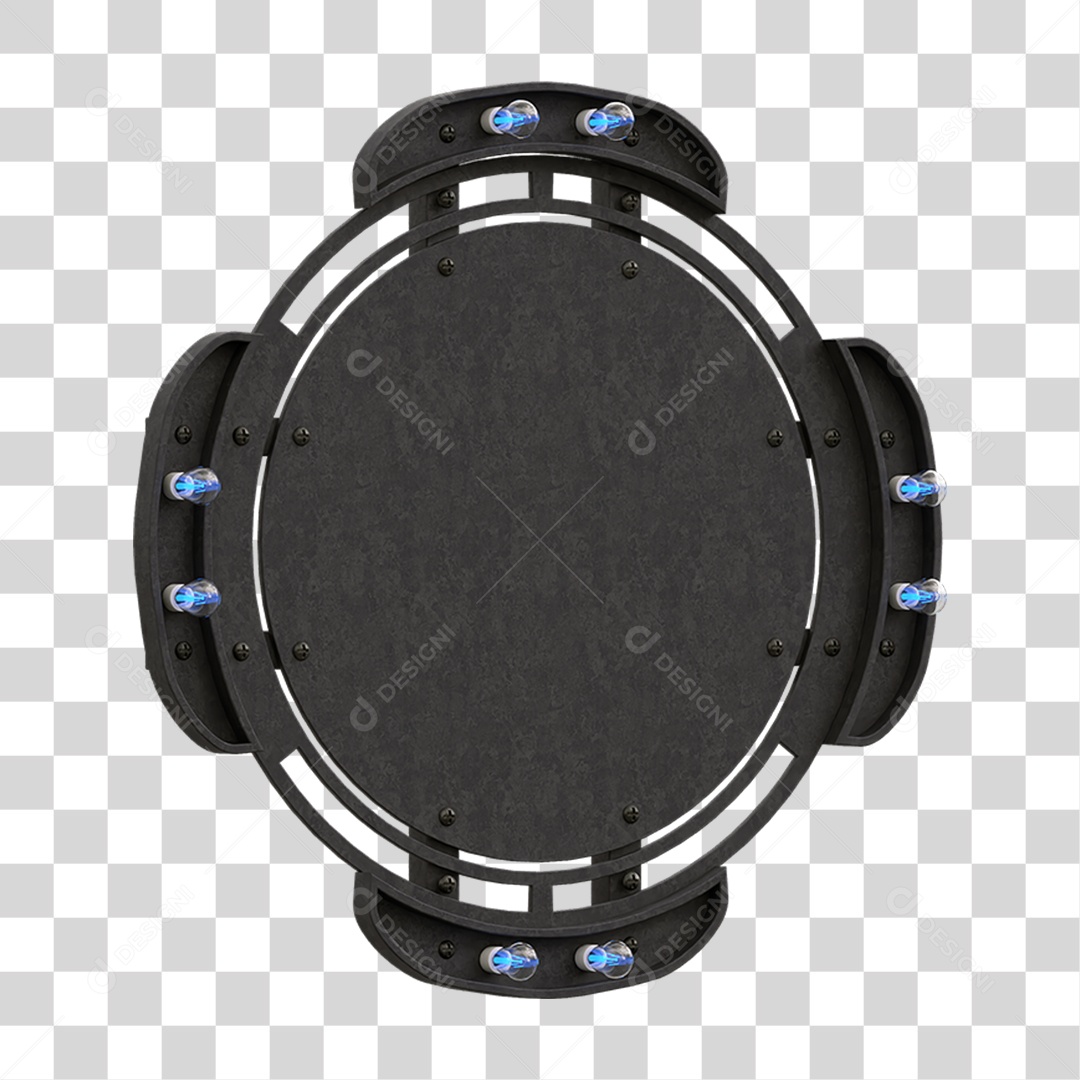 Painel de Metal com Led PNG Transparente