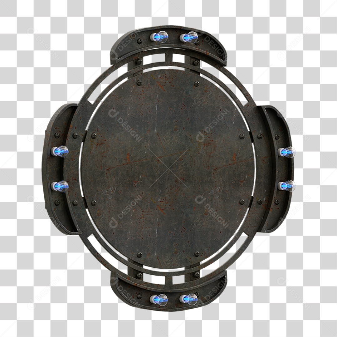 Painel de Metal com Led PNG Transparente