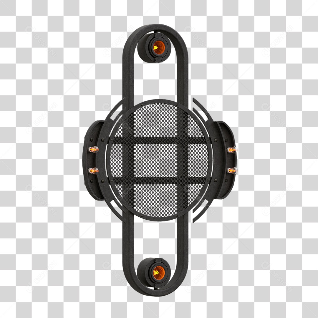 Painel de Metal com Led PNG Transparente