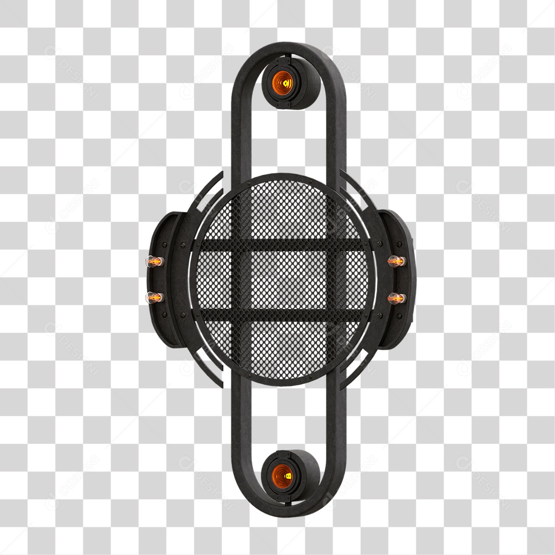 Painel de Metal com Led PNG Transparente