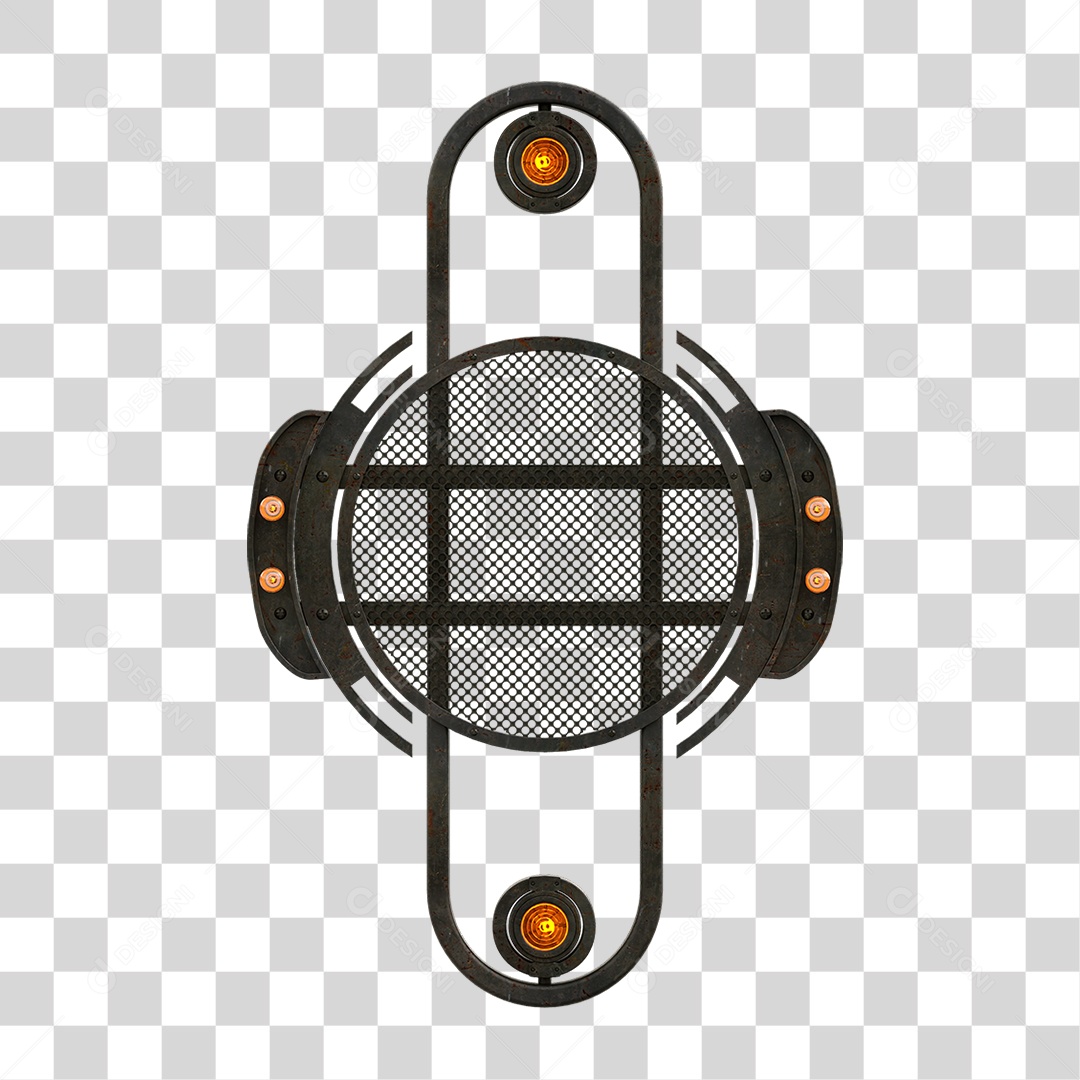 Painel de Metal com Led PNG Transparente