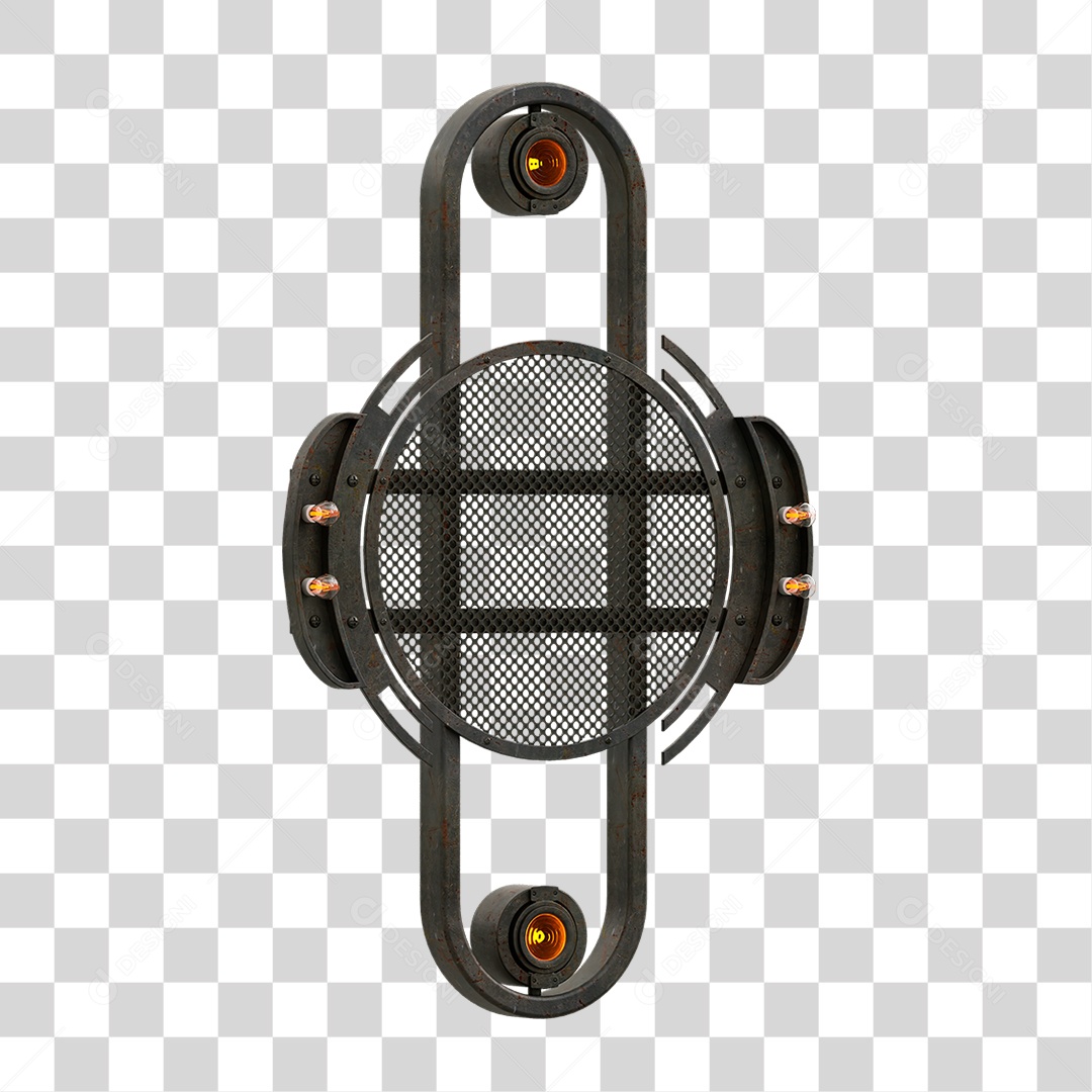 Painel de Metal com Led PNG Transparente