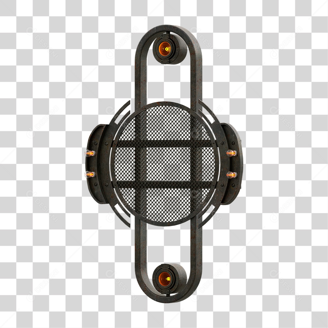 Painel de Metal com Led PNG Transparente