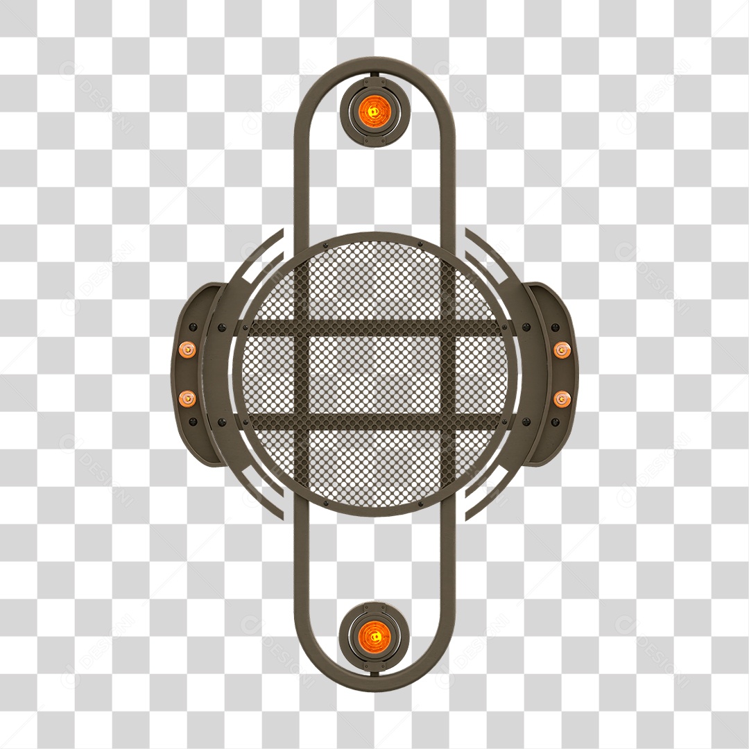 Painel de Metal com Led PNG Transparente