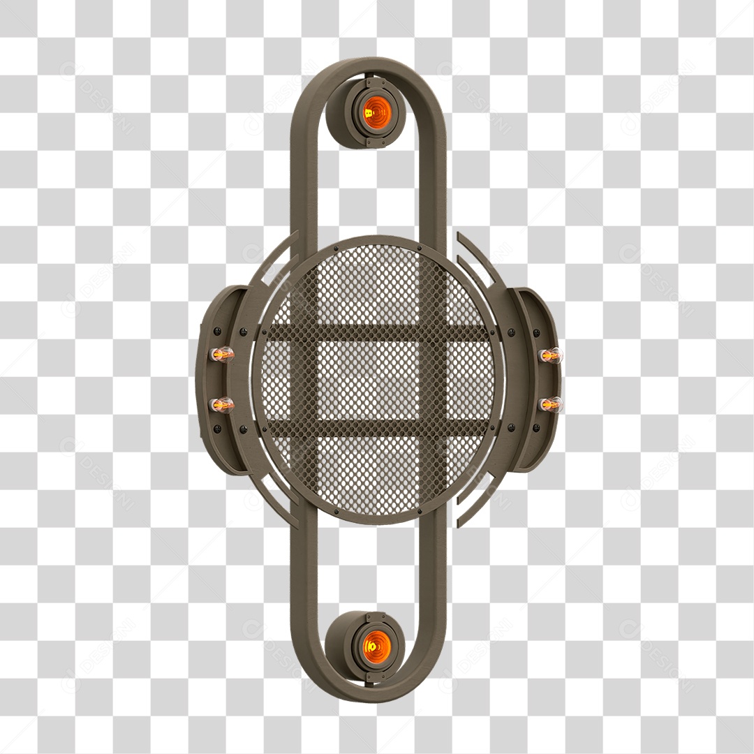 Painel de Metal com Led PNG Transparente