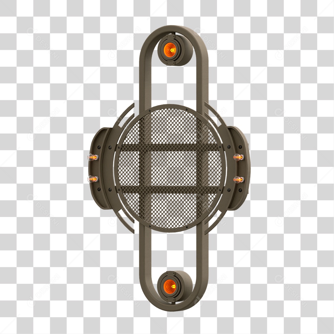 Painel de Metal com Led PNG Transparente