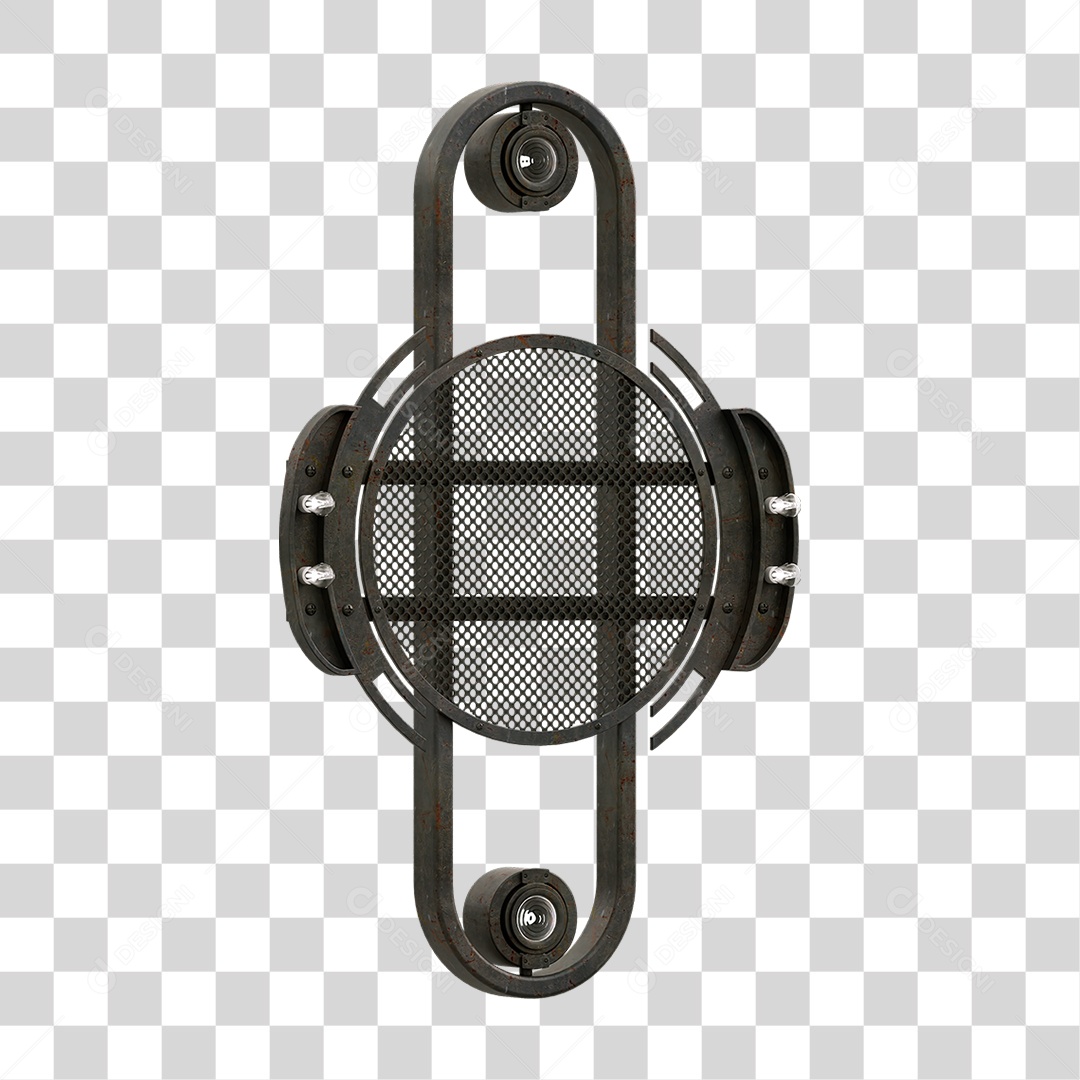 Painel de Metal com Led PNG Transparente