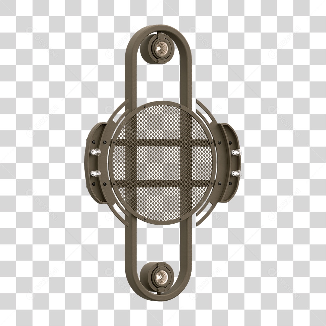 Painel de Metal com Led PNG Transparente