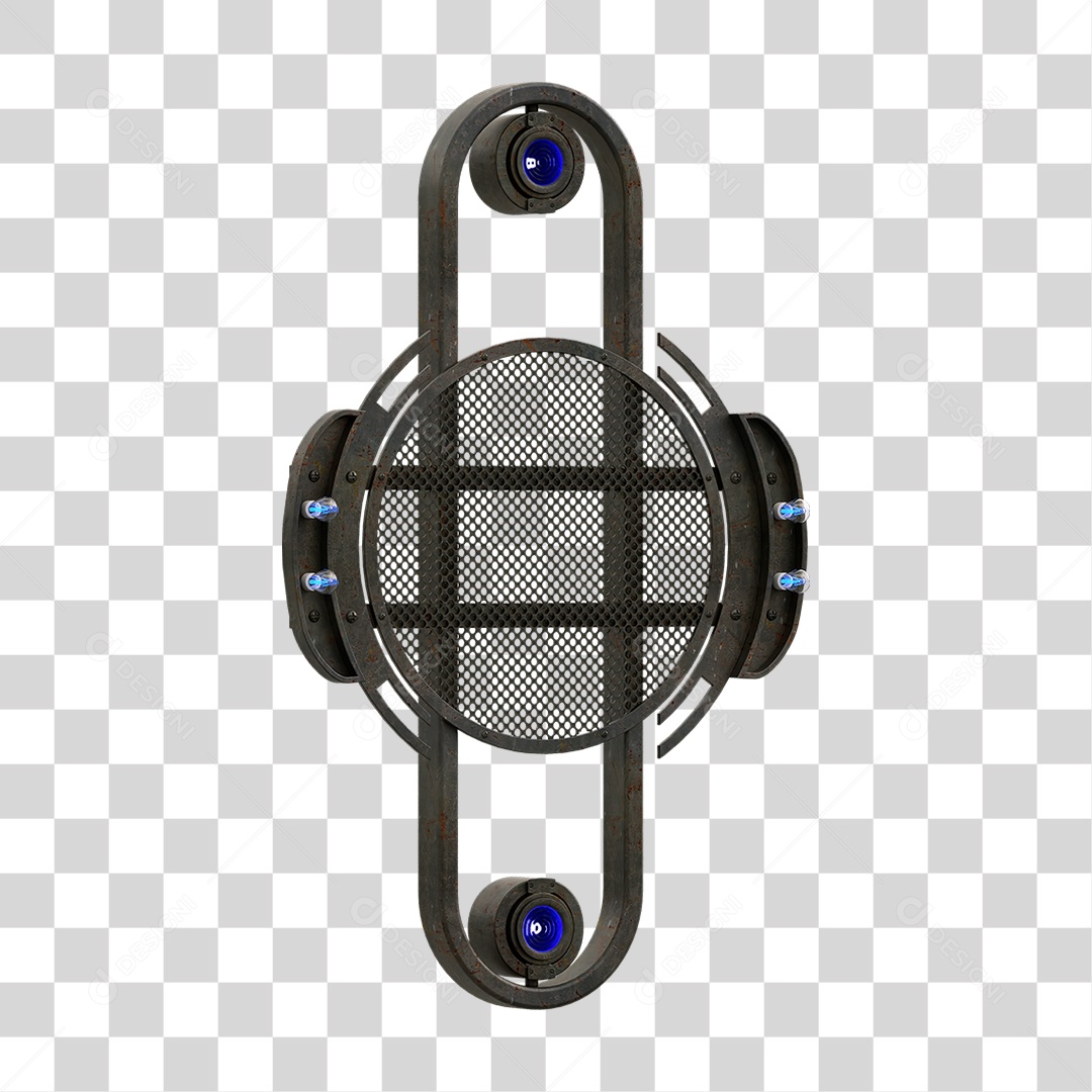 Painel de Metal com Led PNG Transparente