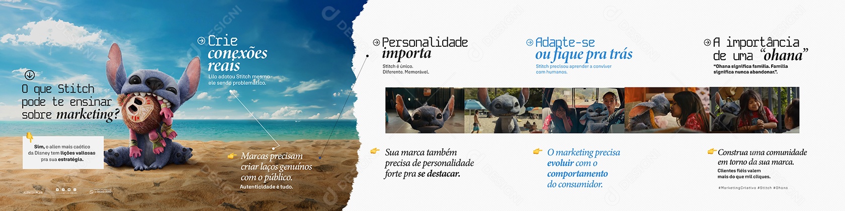 Carrossel Marketing Digitais Lições Estratégicas Social Media PSD Editável