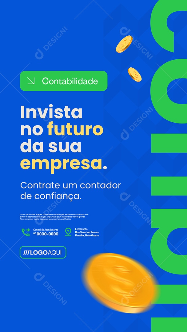Story Contabilidade Invista no Futuro da Sua Empresa Social Media PSD Editável