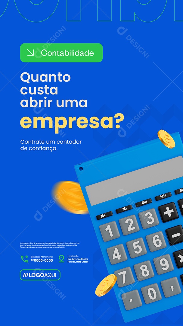 Story Contabilidade Quanto Custa Abrir uma Empresa Social Media PSD Editável