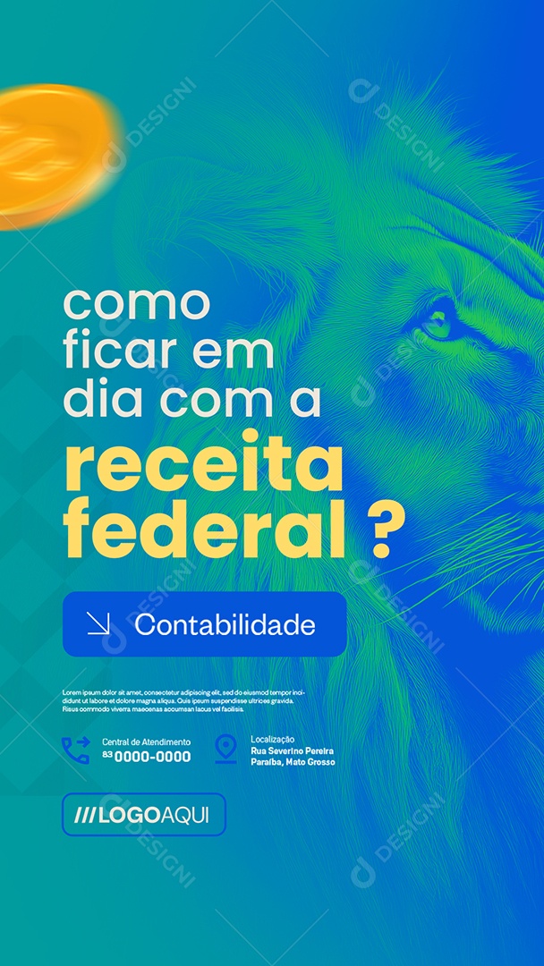 Story Contabilidade Como Ficar em Dia com a Receita Federal Social Media PSD Editável