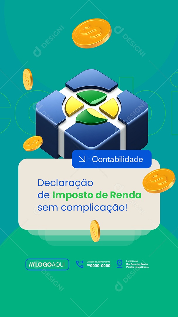 Story Contabilidade Declaração de Imposto de Renda Social Media PSD Editável