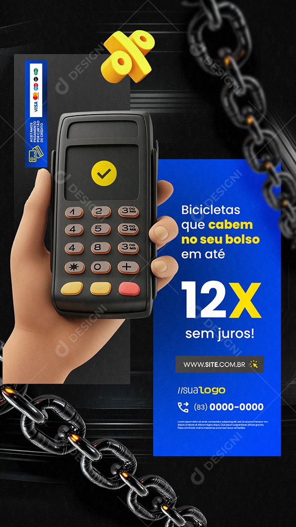 Story Black Friday Bicicletaria Bicicletas que Cabem no Seu Bolso Social Media PSD Editável