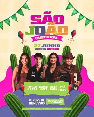 Flyer São João Cultural Social Media PSD Editável
