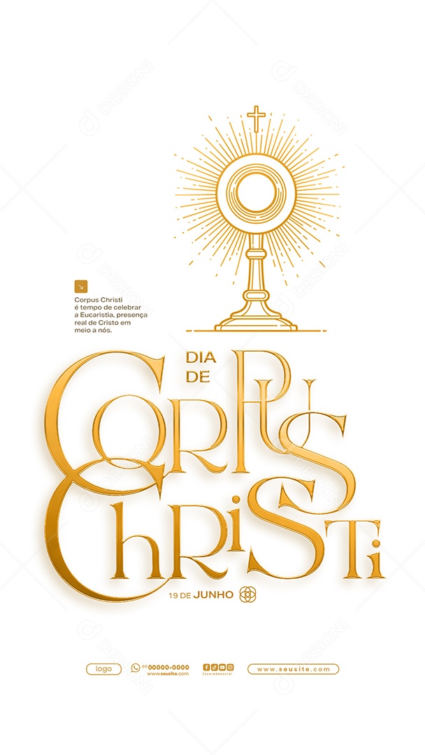 Story Dia de Corpus Christi 19 de Junho Social Media PSD Editável