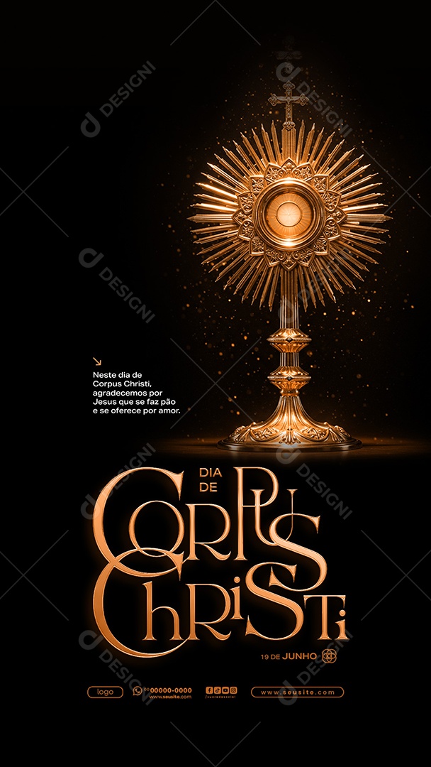 Story Dia de Corpus Christi 19 de Junho Social Media PSD Editável