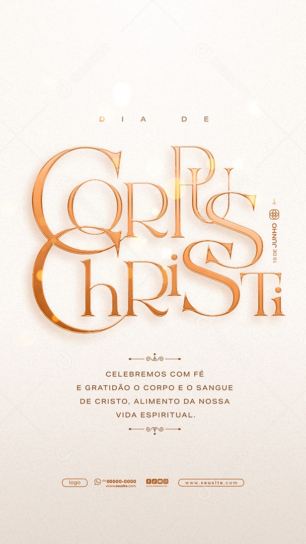 Story Dia de Corpus Christi 19 de Junho Social Media PSD Editável