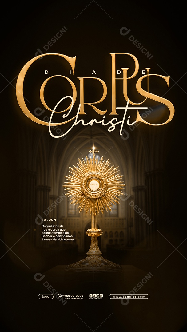 Story Dia de Corpus Christi 19 de Junho Social Media PSD Editável