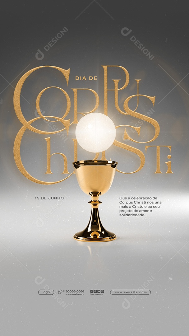 Story Dia de Corpus Christi 19 de Junho Social Media PSD Editável