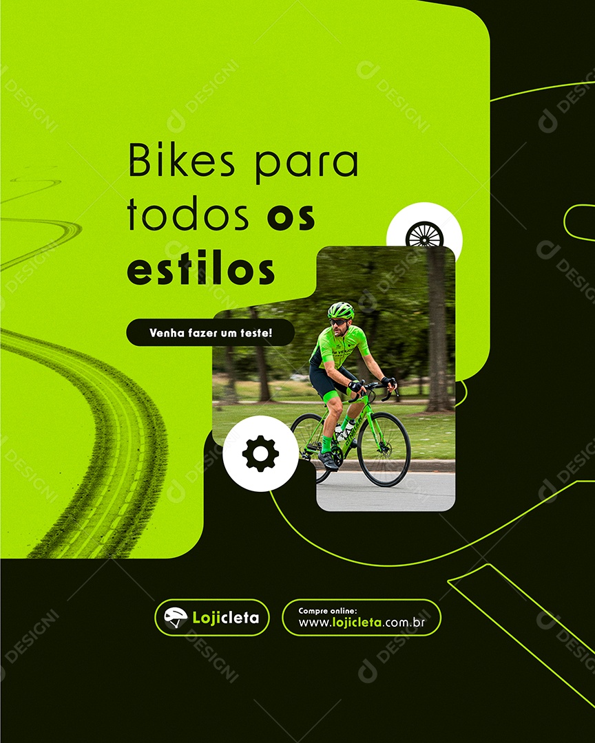 Post Feed Loja de Bicicleta Social Media PSD Editável