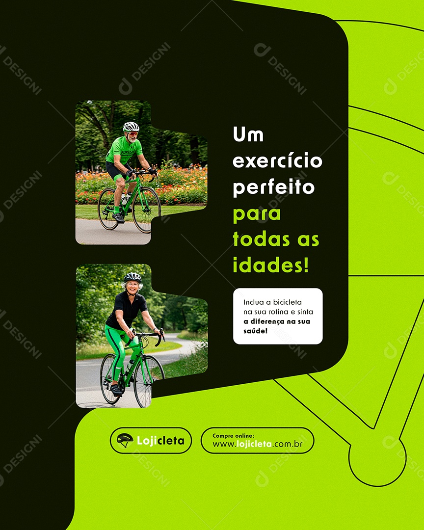 Post Feed Loja de Bicicleta Social Media PSD Editável