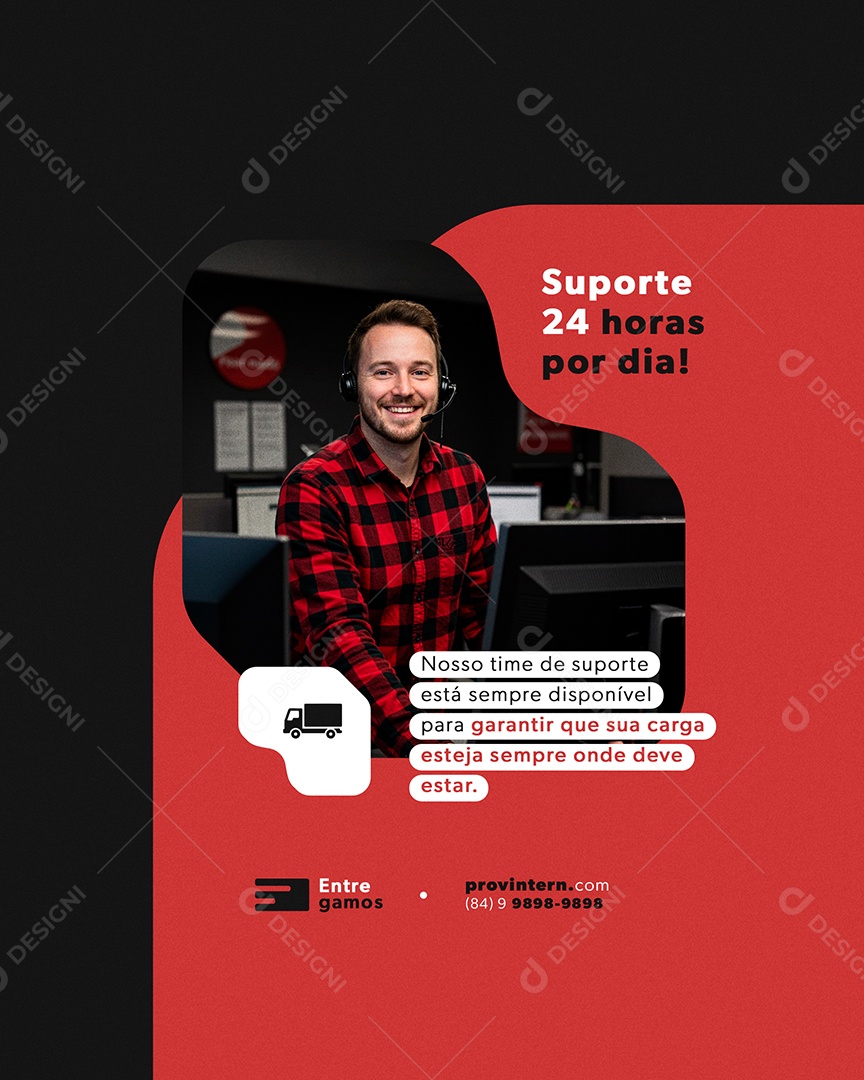 Post Feed Transportadora Social Media PSD Editável